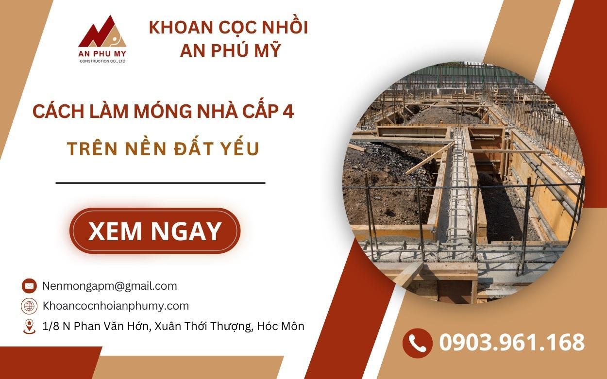 Móng cọc khoan nhồi cho nhà trên nền đất yếu